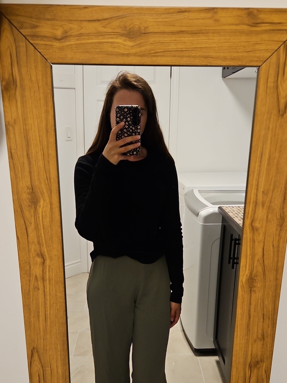 H&M Black Crewneck Long Sleeve Top